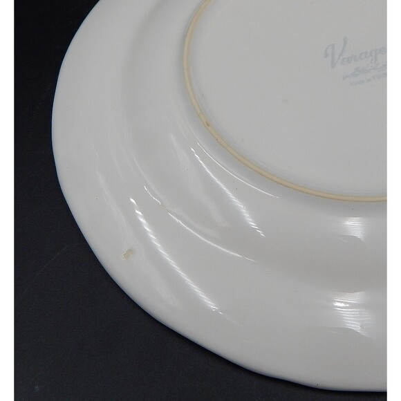 Varages France Cabanon Salad Plate Hand Painted Green Border 8.25 In Cabin Shed - Picture 8 of 9